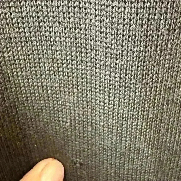 Classics Entier Women's Sz M Black Button-Front Midi Shirtdress Merino Wool Goth - Picture 9 of 12